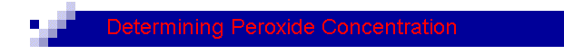 Determining Peroxide Concentration